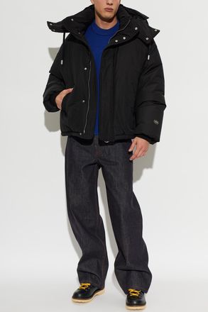 Ami Padded Hooded Jacket, Mens, Black