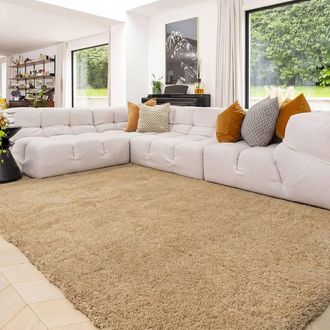 Kukoon Beige Washable Machine Shaggy Premium Rug | Size: 160 cm x 230 cm