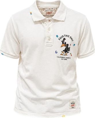 Bob Polo Piqu&eacute; - Heren - Polos - Wit - 2XL - Katoen - Tops