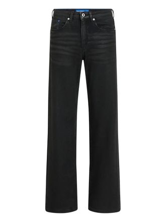 Karl Lagerfeld relaxed coated jeans - Black