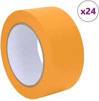 vidaXL Cintas De Enmascarar Para Pintores 24 Pcs Amarillo 50mm X 50m Vidaxl