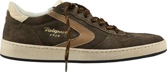 Valsport Davis Brown Suede Low-Top Leather Sneakers