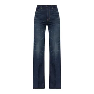 Tom Ford Straight Jeans, female, Blue, Size: W27 Distressed Jeans