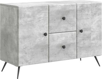 vidaXL Aparador Gris Hormig&oacute;n 89 X 34,5 X 60 Cm Madera De Ingenier&iacute;a Vidaxl
