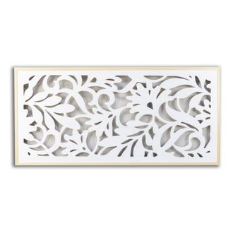 Wabi Home Cabecero hojas color blanco 105cm