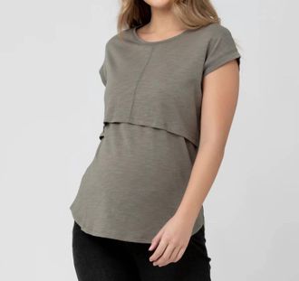 Ripe Richie Nursing Tee In Moss