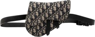 Dior Pre-owned Vintage Canvas Belt Bag - Dames - Vintage Heuptassen - Blauw - ONE Size - Leer - Vintage