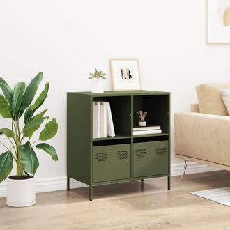 Berkfield Home Sideboard Olive Green 68x39x73.5 cm Cold-rolled Steel