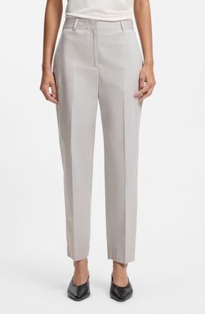 BOSS Tecarino2 Flat Front Ankle Pants in Grey at Nordstrom, Size 14