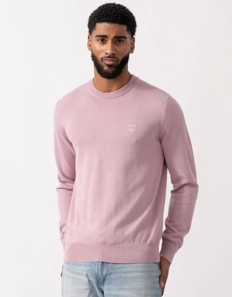 HUGO BOSS Mens BOSS Orange Kanovano Mens Crew Neck Jumper - Light/Pastel Purple 539 - Blue - Size: 38