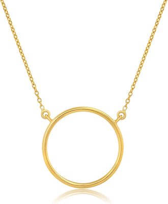 MAX + STONE 18K Yellow Gold Over Sterling Silver Vermeil Circle Eternity Necklace