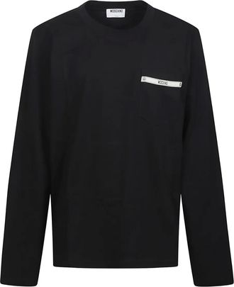 Moschino pocket long-sleeve T-shirt - Black