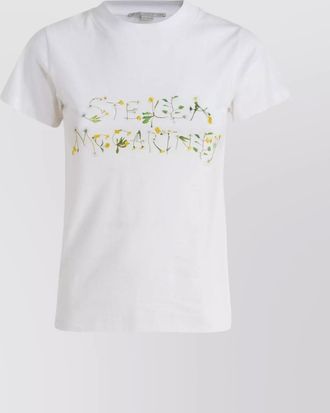 Stella McCartney cotton logo print short-sleeve t-shirt