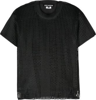 Junya Watanabe Zwart Panel T-shirts en Polos - Dames - T-shirts - Zwart - M - Tops