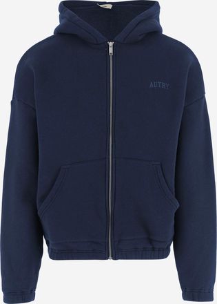 Autry katoenen hoodie met rits en logo