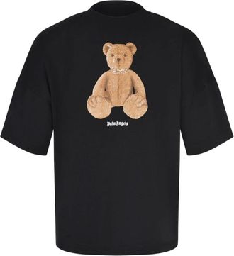 Palm Angels Bear Over T-Shirt - Heren - T-shirts - Zwart - S - Katoen - Tops