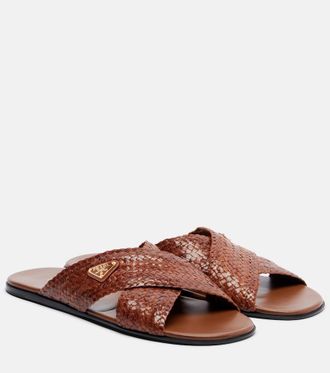Prada Sandalias trenzadas de piel