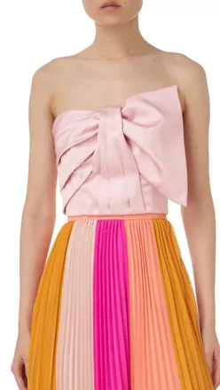 AMUR Terry Bustier Top In Peach