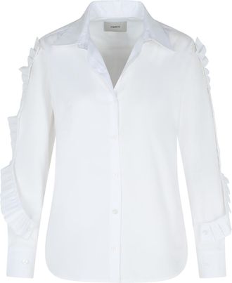 Coperni ruches wit katoenen shirt