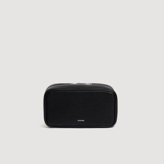 Sandro Toilet bag in grained fabric