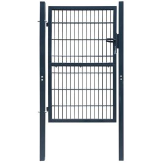 vidaXL Cancela De Valla 2d Individual Gris Antracita 106x170 Cm Vidaxl