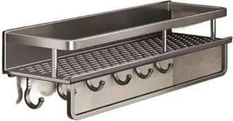 OEM Estanter&iacute;a De Ba&ntilde;o, Organizador De Ducha De Esquina, Estante De Almacenamiento De Aluminio Para Cocina Montado En La Pared (40 Cm Con Barra Transversa