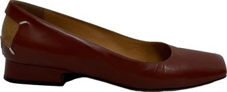 Maison Margiela Pre-owned Womens D&eacute;cortiqu&eacute; Four Stitches Ballet Flats in Brown Leather - Mocha Calf Leather - Size EU 39