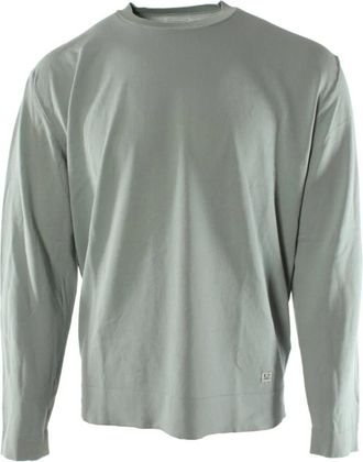 C.P. Company Cotton Crepe Sweater - Heren - Longsleeves - Blauw - S - Katoen - Tops
