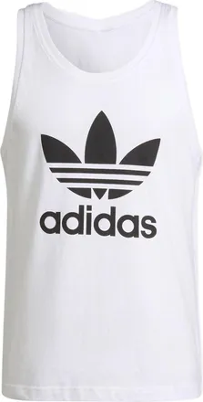 adidas Mens adidas originals Trefoil Tank Contrasting Colors Large Logo Sports Training Vest White H06636