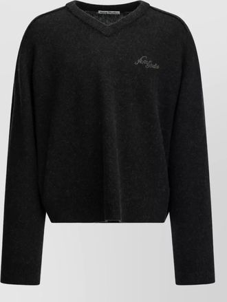 Acne Studios camel hair v-neck jumper