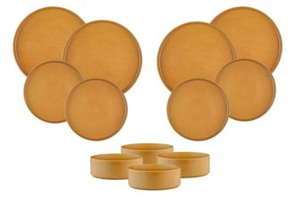 Bj&ouml;rn Borg Juego de vajilla - 12 piezas - Ocre