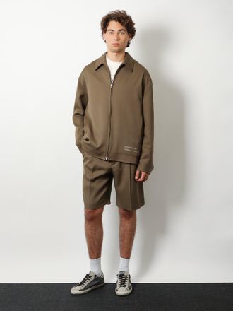 Golden Goose Mens Shorts Virgin Wool Green