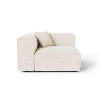 Sia Home M&oacute;dulo de esquina izquierdo terciopelo chenilla crema