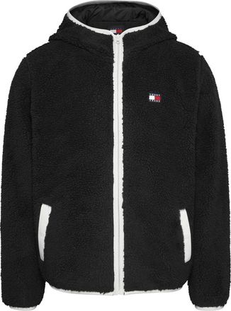 Tommy Jeans Faux Fur Shearling Jassen Zwart Rits - Heren - Jassen - Zwart - S - Polyester - Jassen