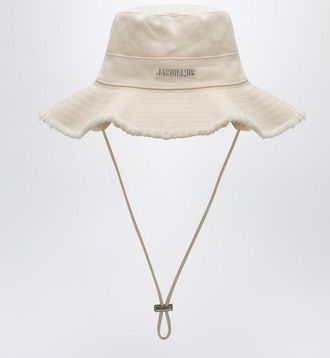 Jacquemus Le Bob Artichaut white cotton hat