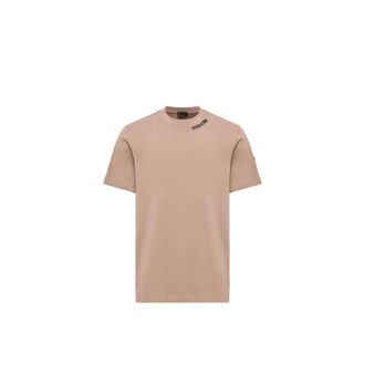 Moncler Moncler Cotton Jersey Logo T-shirt, Men, Beige, Size: 3xl