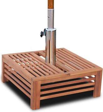 vidaXL Cubierta Para Base De Sombrilla De Madera Vidaxl