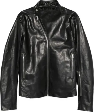 Rick Owens Release Asymmetric-zip Leather Jacket