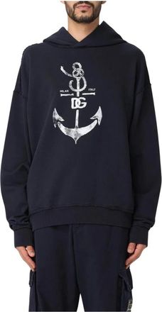 Dolce & Gabbana Hombre, Sudaderas, Azul, Talla: M