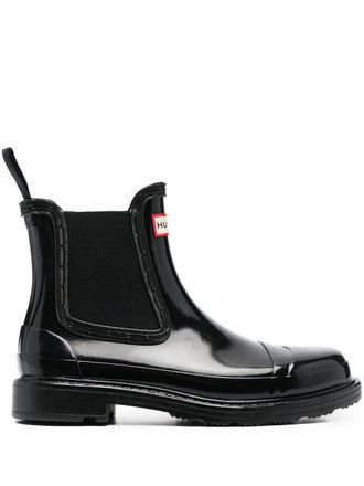 Hunter Stivali con inserti elasticizzati laterali - Nero