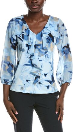 Anne Klein Cascade Ruffle Front Top