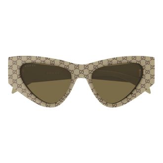 Gucci Sunglasses, female, Beige, Size: 53 MM Gg2019S Sunglasses