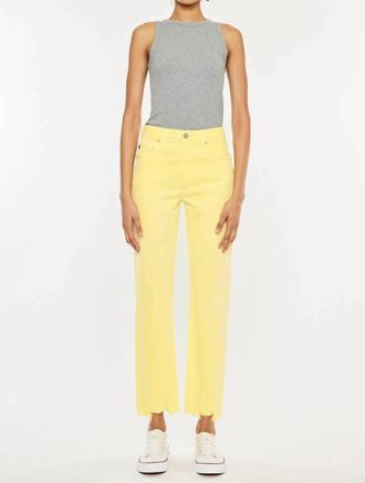 Kancan High Rise Straight Fit Jean In Yellow