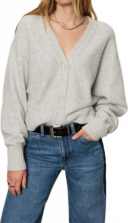 Sanctuary Shimmer Relaxed Fit Cardigan In Heather Grey