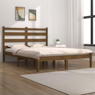 vidaXL Vidaxl - Estructura De Cama Madera Maciza De Pino Marr&oacute;n Miel 200x200 Cm