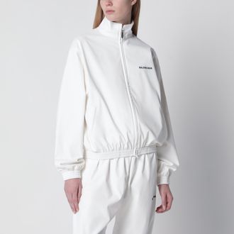 Balenciaga Giacca da tuta Back in tessuto tecnico bianca