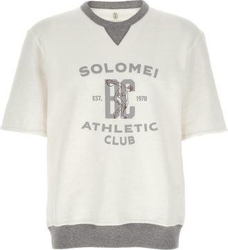 Brunello Cucinelli White Short Sleeved Sweatshirt