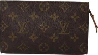 Louis Vuitton Pre-owned Canvas pouches - Dames - Vintage Clutch - Bruin - ONE Size - Leer - Vintage