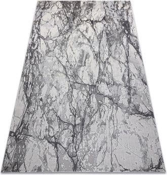 RugsX Alfombra Noble Moderna 9962 65 M&aacute;rmol, Roca - Structural Dos Niveles De Vell&oacute;n Crema / Gris Beige 120x170 Cm