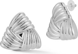 Glaze Jewelry Textured Triangle Stud Earrings in Silver at Nordstrom Rack